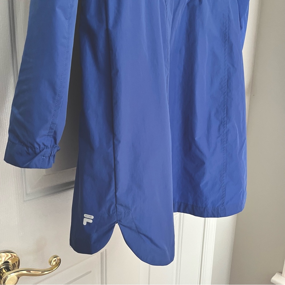 Fila Sport Jacket Windbreaker Rain With Hood Blue Size M - Picture 7 of 13